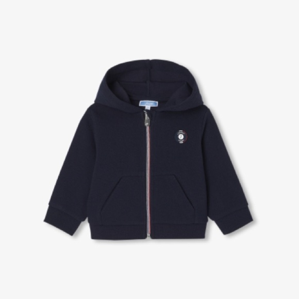 Jacadi‎ Baby Zip Up Sweatshirt Hoodie in Marine size 24M
